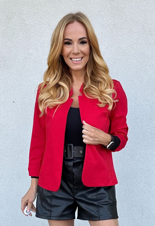 Classic blézer piros – Innova Fashion